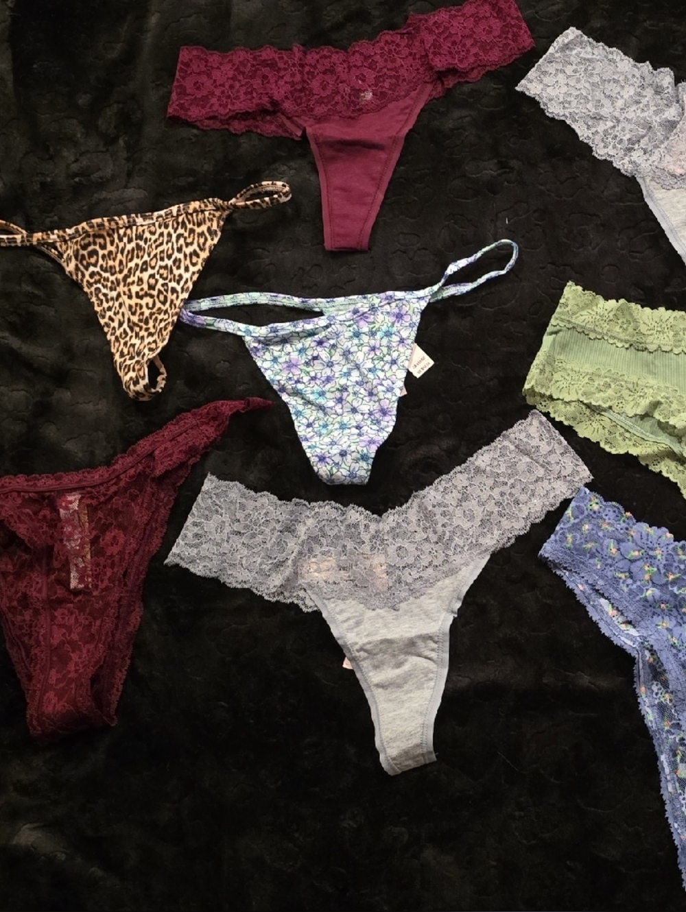 Victoria's Secret & Pink Thong Panties 8 Pairs - Assorted Colors